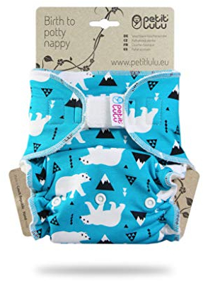 Petit Lulu One Size Höschenwindel (5-16 kg) Klett (Eisbären)
