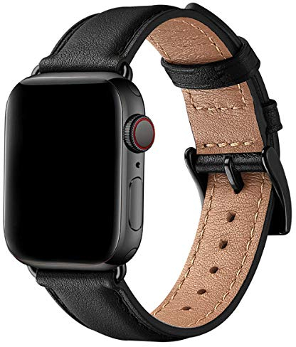 SUNFWR Lederarmbänder für Apple Watch Armband 44 mm 45 mm 49 mm 42 mm 38 mm 40 mm 38 mm, Herren Damen Ersatz Original Lederband für iWatch Ultra 2 / Ultra,Series 10 9 8 7 6 5 4 3 2 1/SE