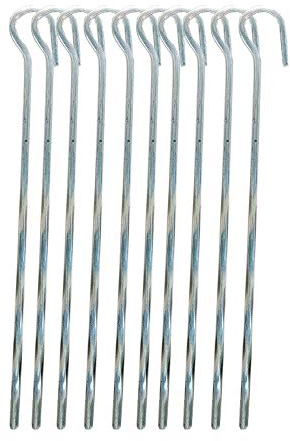 Summit Corkscrew Pegs 17 cm Corkscrew Pack of 10 Tent Pegs