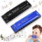 2 Stück Mundharmonika, Mundharmonika für Kinder, 10-Loch diatonische Harmonika, Mundharmonika C-Dur Major Blues Harmonika, Kinder Mundharmonika Spielzeug, für Anfänger (Blau und schwarz)