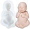 Molde grande de silicona para fondant de bebé para recién nacidos, decoración de tartas, jabón de chocolate, arcilla de cera de 3.6 x 2 pulgadas