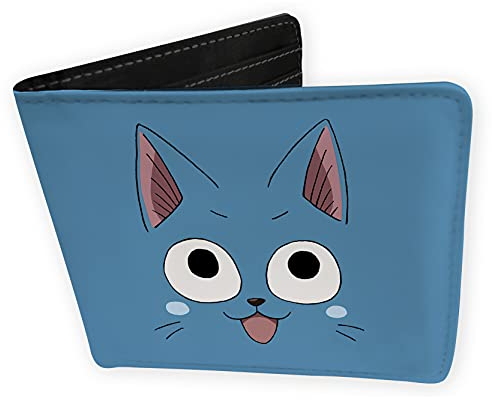 ABYSTYLE - Fairy Tail – Geldbörse Happy – Vinyl, Blau, Standard, Blau, Standard, blau, Standard, Klassisch