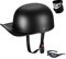 Woljay Jahrgang Jethelm Motorradhelm Retro Baseball Kappe Halbhelm Männer Frauen für Kreuzer Straße Roller Moped mit Maske Gläser - DOT Certified (Matte Black,M)