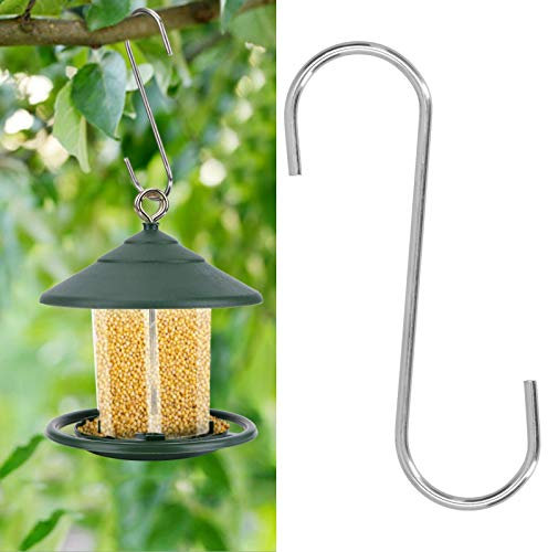 Bird Feeder Hook, S-Shape Hook Stainless Steel Hooks Garden Hook Tree Branch Hook for Hanging Bird Feeders, Bird House, Plants, Baskets