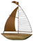 HEITMANN DECO - Holz/MetallAufsteller Segelschiff, Natur/braun, ca. 28 x 23cm