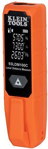 Laser Distance Measure 100-Feet, High Accuracy Laser up to +/- 1/16-Inch, Compact Design with LCD Display Klein Tools 93LDM100C