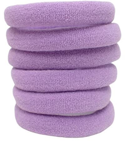 Topkids Accessories Thick Hair Bands for Women and Girls, Hair Bobbles Elastic HairBands Ponytail Holders Hair Ties Hair Elastics Hairbands Women (Lilac)