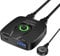 Conmutador USB 3.0, Switch USB 2 en 1 Salida para 2 Ordenadores Que comparten 1 Dispositivo USB, ratón, Teclado, escáner, Impresora, Viene Con un Controlador Con Cable