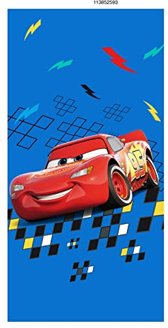 hermet Cars Strandtuch aus Frottee, 100% Baumwolle, 70 x 140 cm, offizielles Produkt