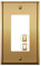 Gold Decorative Outlet Covers or Light Switch Cover Wall Plate Single Electrical Outlets Cover Metal Copper 4.50 x 2.76 Brush Polished Brass (1, 1 Gang)