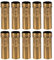 Sockelabdeckungen in Kerzenform, Sockelabdeckungen für Kerzenlicht, Kerzenständer für E14-Kronleuchter, 25 x 80 mm Goldbronze