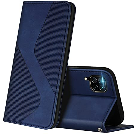ZONNAVI Hülle für Huawei P40 Lite, PU Leder Handyhülle mit Kartenfächer und Standfunktion, Lederhülle Flip Wallet Case Schutzhülle für Huawei P40 Lite (Blau)