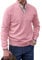 Minetom Homme Pull À Col Roulé avec Fermeture Eclair Manches Longues 1/4 Zip Col Montant Pullover en Tricoté d'hiver Sweater B Rose M
