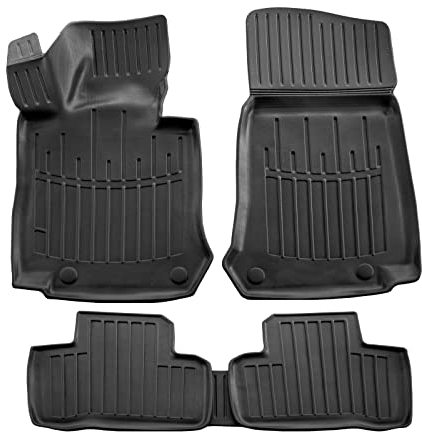 J&J AUTOMOTIVE | 3D TPE Gummifußmatten Gummimatten Passend Für EQC 400 4-Matic ab 2019, Anti-Rutsch, Abwaschbar, Allwetter, Hohes Rand, 5-TLG