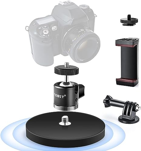 UTEBIT Magnethalterung Werkzeug mit 360° drehbarem Kugelkopf, Supermagnetischem 88-mm-Magnetfuß mit Smartphone-Halter, Kamera Magnethalter Kompatibel mit GoPro, Action-Kamera, max belastbar 30 kg