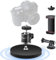 UTEBIT Supporto Magnetico Per Telecamera, 88mm Base Magnetica con Testa a Sfera Treppiede, Adattatore Action Cam e Supporto Telefono, Supporto Magnetico Vite 1/4 per Gopro, Webcam, DSLR, Fotocamera