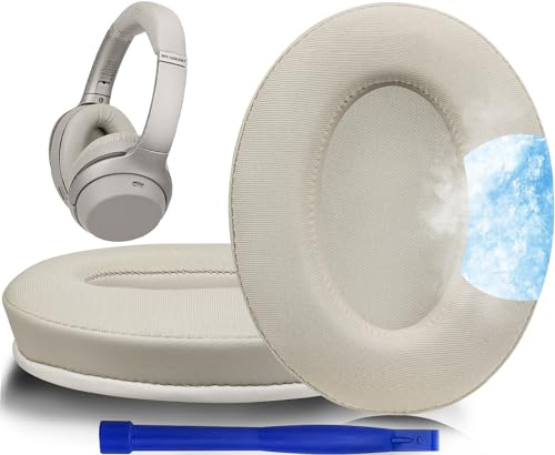 SOULWIT Kühlgel Ersatzpolster Ersatz Ohrpolster für Sony WH-1000XM3 (WH1000XM3) Over-Ear-Kopfhörer, Ohrpolsterkissen mit hochdichtem Geräuschisolierungsschaum, zusätzliche Dicke