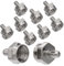 RedStar24 Set di resistenze terminali SAT F – 75 Ohm spina F – Compatibile con commutatore, LNB, sintonizzatore e lattine – Resistenza terminale satellitare – 10 pezzi, argento