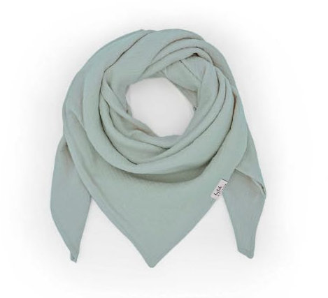 Neu hutch&putch Musselin-Halstuch Unisex 135cmx135cm - Dreieckstuch Erwachsene aus Bio Baumwolle - Schal für Erwachsene - weiches Musselin Halstuch (Aquamarine)