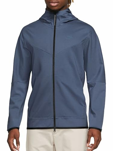 Nike DX0822-491 M NK TECH FZ LGHTWHT Sweatshirt Herren DIFFUSED Blue/DIFFUSED Blue Größe XS
