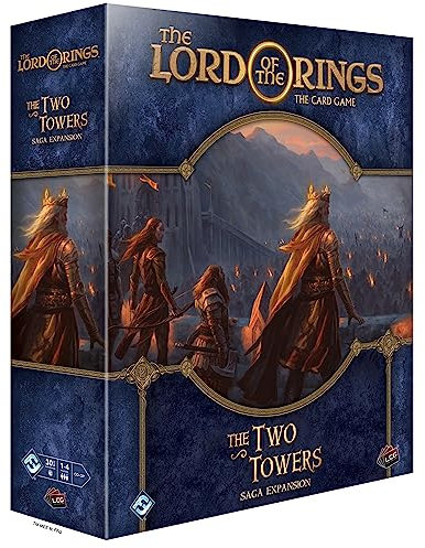 Fantasy Flight Games Der Herr der Ringe LCG: Die Zwei Türme Saga-Erweiterung, Kartenspiel, ab 14 Jahren, 1-4 Spieler, 30 Minuten Spieldauer