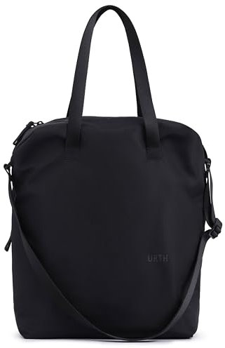 Urth Arkose 18L Utility-Tragetasche – wasserabweisende, recycelte 13-Zoll-Laptop-Tech-Tragetasche mit 9 Außen- und Innentaschen in Schwarz