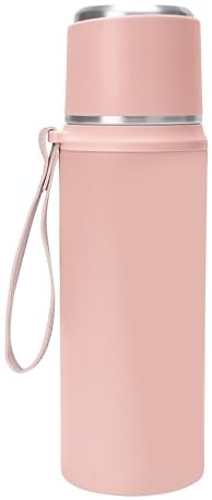 Belle Vous Thermoskanne aus Edelstahl in Pink - 800ml doppelwandiger & vakuumisolierter Reisebecher mit Deckel - auslaufsichere Wasserflasche aus Metall für heiße und kalte Getränke