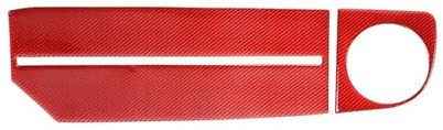 Innenleisten Auto Co-pilot Dashboard Panel AC Air Outlet Vent Dekoration Aufkleber Zubehör Für Mus&tang 2009-2013 (Farbe : Rot)