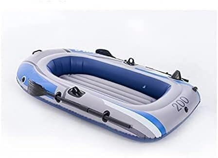 ININOSNP Schlauchboot-Serie, aufblasbares Floßkajak, Fischerbootkajak, Boot mit Rudern, Kissen, Seil, Reparaturflicken und Hochleistungsluftpumpe, 231 cm x 130 cm