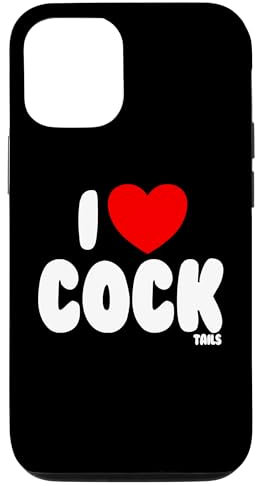 Inappropriate Humor Co. iPhone 12/12 Pro Case - Two-Piece Heavy Duty Protection - Red Heart 'I Love Cocktails' Funny Women's Case