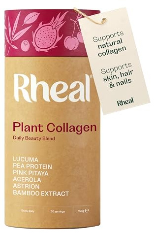 Rheal Plant Collagen 150 g – Organic Plant‑Based Collagen Support Powder with Astrion®, Acerola & Bamboo Silica – Supports Collagen Production, Skin Hydration & Glow – Vegan, Gluten‑Free – 30 Servings