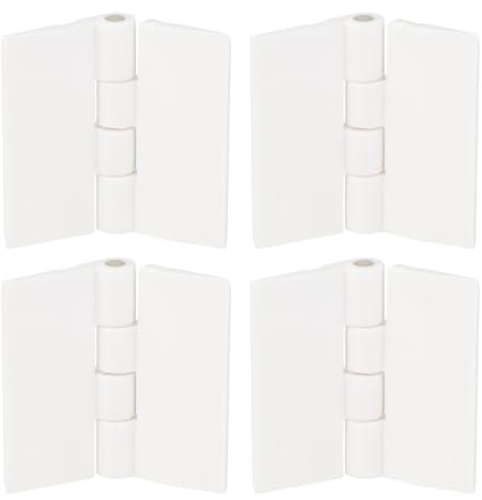 QUARKZMAN 4 Piezas Bisagras de Acrílico, 1.2 x 1.34 Pulgadas Bisagras Plegables de Mini Hardware Engrosadas Bisagras de Piano para Caja de Manualidades, Blanco