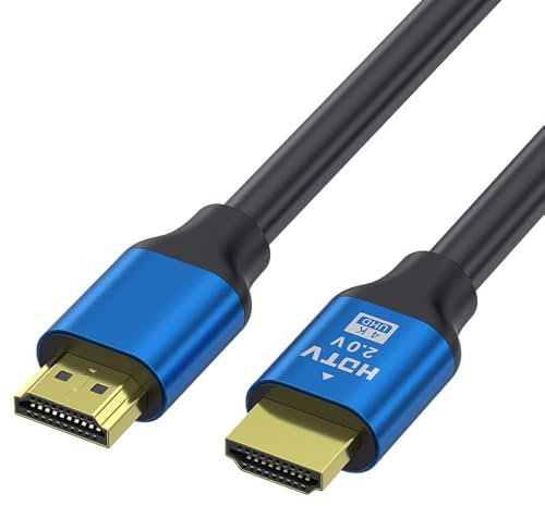 HDMI Cable, HDMI Male to Male V2.0 with Ultra HD 4K 60Hz 1080P Cord for PS5, PS4, Xbox One, Laptop, Monitor, Fire TV & More, 16Ft