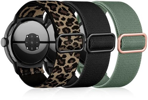 Epova Bracelets Nylon Compatibles avec Bracelets Google Pixel Watch 2/ Bracelet Google Pixel Watch, Bracelet Sport Elastique Nylon Doux pour Pixel Watch 3 41mm/ Pixel Watch 2/Pixel Watch Bracelet