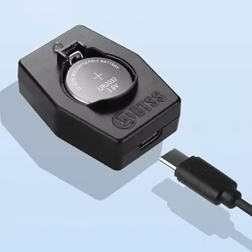 Ladegerät und 2 Stck. Knopfzellen 2032, 3,6 Volt Wiederaufladbar als Akkus