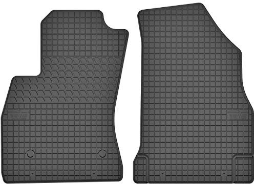 Maßgefertigte Auto Gummimatten, kompatibel mit FIAT Doblo II von 2010 bis Jetzt - 2 teilige Gummifußmatten Set, Geruchlos & Abriebfest, Hochwertige Fußmatte Auto Accessoires