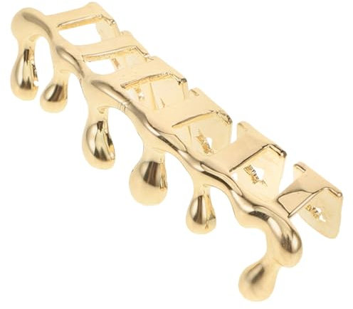 Healeved Tooth Grill Teardrop Zähne Kappen Für Hip Hop Kostüme Goldene Drip Zahnaccessoires Für Partys Langlebig Und Stylisch Für Events Und Cosplay