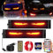 2er Devil Eyes Light For Cars Led Augen für Lkw Auto, Led Anzeige Teufelaugen Licht Dynamische Programmierbar Personalisiert Leuchtschild für Auto,LKW,Text,Graffiti,Smart App,Bluetooth USB (12*60cm)
