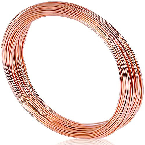Alambre redondo de cobre sólido para manualidades y joyería, 1 kg, alambre de cobre sin chapar, 2,5 mm de diámetro