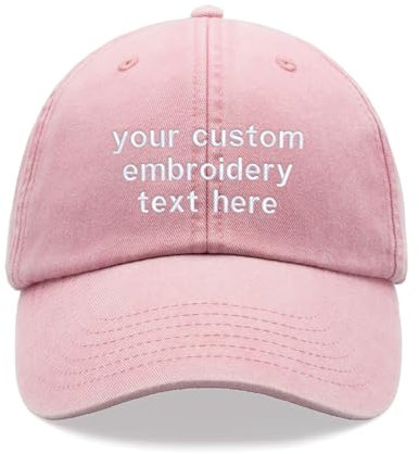 Cappello da baseball personalizzabile con qualsiasi messaggio, vintage, lavato, unisex, cappello da papà, regolabile, ricamato, addio al celibato, rosa, Taglia unica