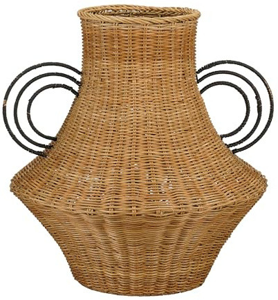 Mica Decorations Fabiola Vase, dekorativ, H43 x Ø30 cm, Rattan, Braun