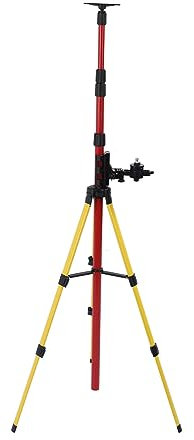 Telescopic Lazer Level Pole, Stainless Steel Lazer Level Tripod Adjustable Lazer Mounting Pole with 1/4 Thread and 5/8 Thread Adapter, 1.14 to 3.88m / 44.9 to 152.8in