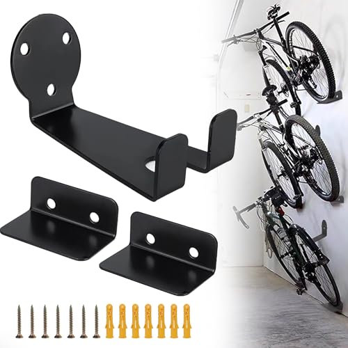 Cavalletto Bici, Porta Bici Da Muro, Portabici Da Muro, Appendi Bici Da Muro Adatto Per E-Bike, Mountain Bike E City Bike, Supporto Bici Da Muro, Ottima Capacità Di Carico, Nero
