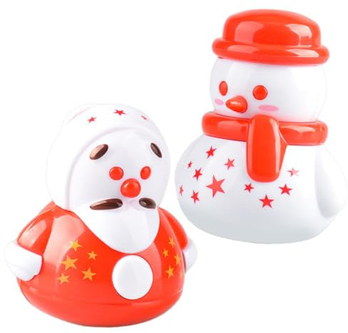 POPETPOP 2 Stück Auto zu Hause mini schneemänner Weihnachtliche Wackelfigur Plüsch Schneemann Weihnachtsfiguren Schneemann Schneemanndekoration Schneemann aus Keramik Wackeln Plastik