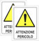 Cartello Area ATTENZIONE PERICOLO 2 Pezzi - 20x30cm - PVC Ultra Resistente - Fori preforati - Impermeabili, Resistenti al Sole, non Facilmente Deformabili (Segnaletico-22)