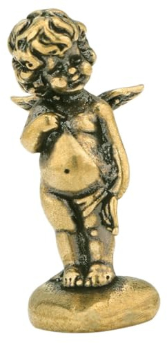 VICASKY Antik Messing Amor Statue Vintage Cupid Figurine Für Tischdekoration Robuste Engelsskulptur Hochwertiges Brass Deko Mit Filigranem Design Für Wohnraum Und Büro