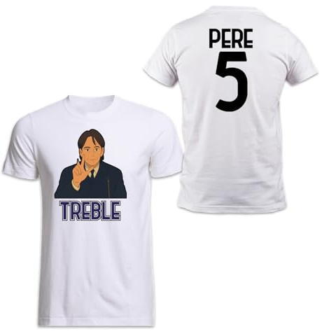 D&Vlab T-shirt Maglia Maglietta da Uomo Personalizzata Sfottò per tifosi Interisti Neroazzurri Triplete Treble 5 Pere Ultras Calcio