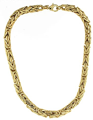 Tendenzalia Königskette rund geschliffen byzantiner Halskette doublé 8mm 65cm Schmuck für Damen und Herren, BZGYRd8-65