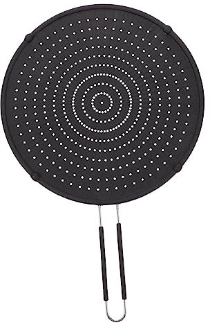 FUNNETOYU 1Pezzi Antispruzzo Silicone per Padella Protezione Contro Gli Spruzzi Olio Maniglia e Design per Quotidiana Cucina