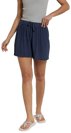 Animal Ria Womens Beach Shorts - Lightweight & Flattering Short Pants with Front Pockets - Summer Beach, Walking, Hiking & Outdoors Navy Women's Size 6